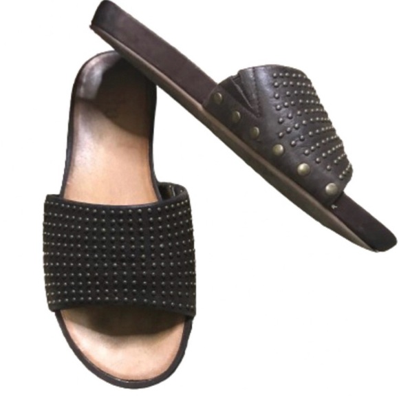 Reba Payden Studded Slip-on Slides Shoes Sz 8 - BLACK - Picture 2 of 6